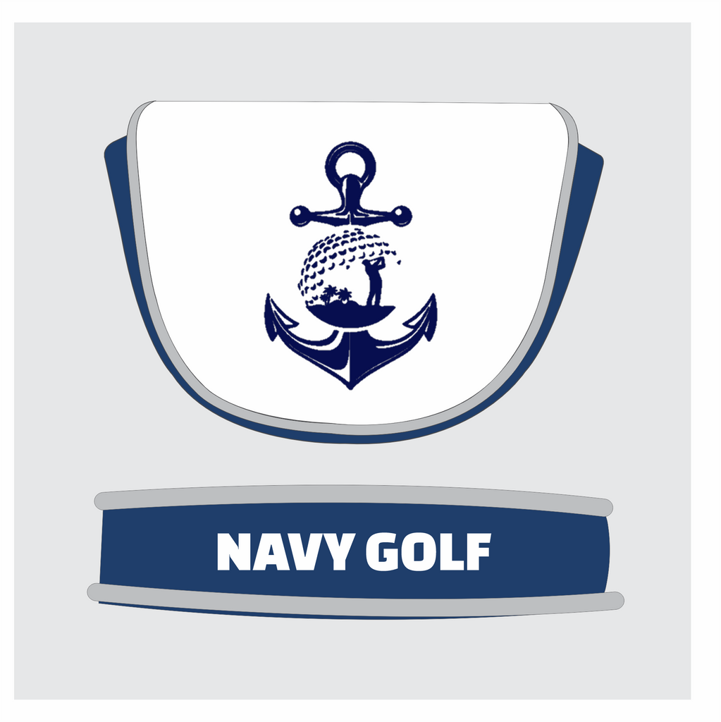 Nth QLD Navy Golf Team - Custom Mallet Putter Cover - The Back Nine