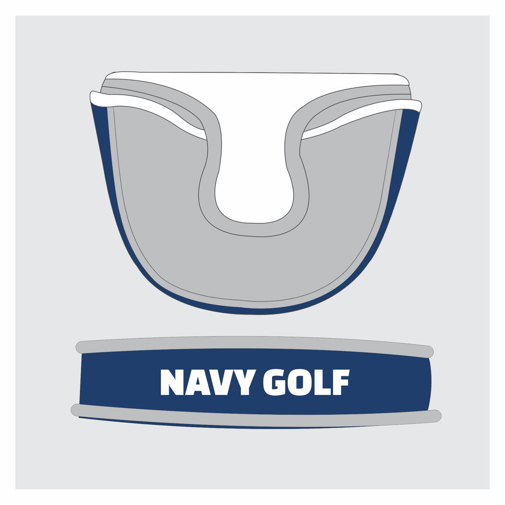 Nth QLD Navy Golf Team - Custom Mallet Putter Cover - The Back Nine