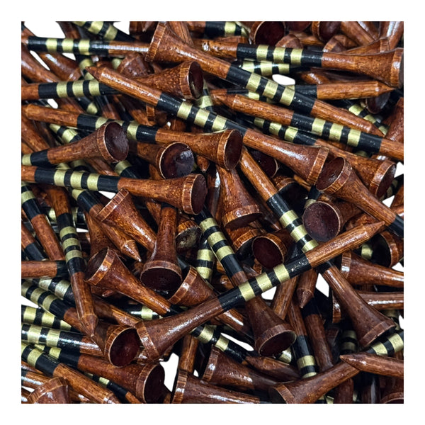 Sustainable Striped Bamboo Golf Tee - Texas Tea
