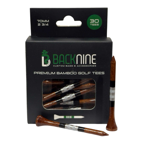 Sustainable Striped Bamboo Golf Tee - Silver Ghost