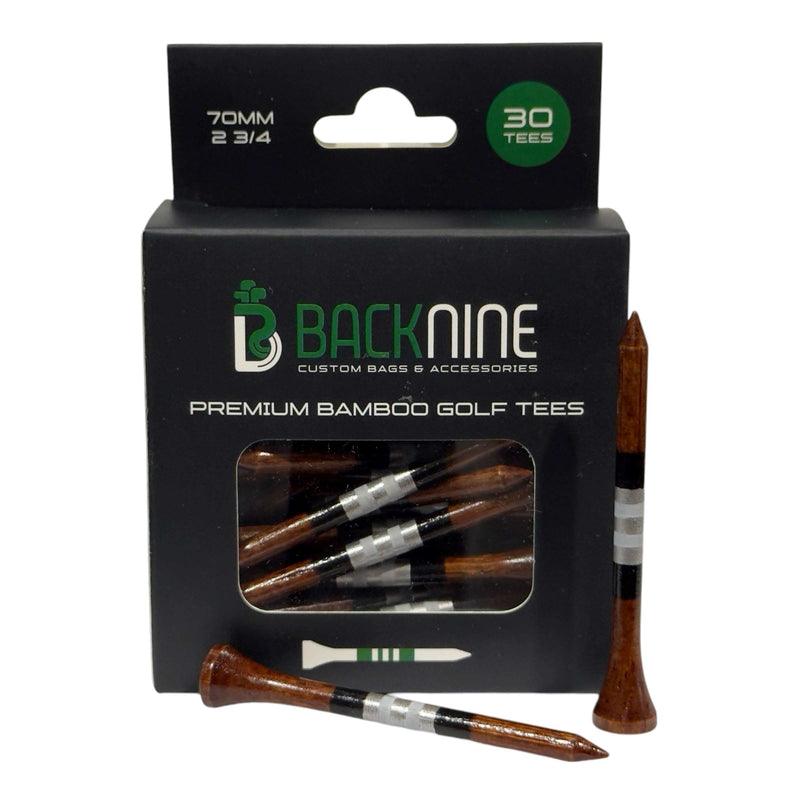 Sustainable Striped Bamboo Golf Tee - Silver Ghost