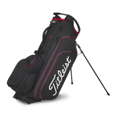 Titleist Hybrid 14 Golf Bag - Black / Black / Red