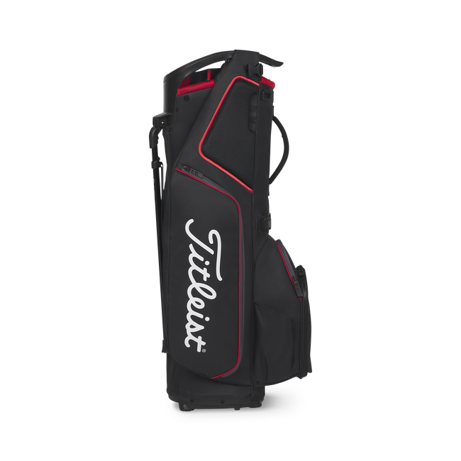 Titleist Hybrid 14 Golf Bag - Black / Black / Red