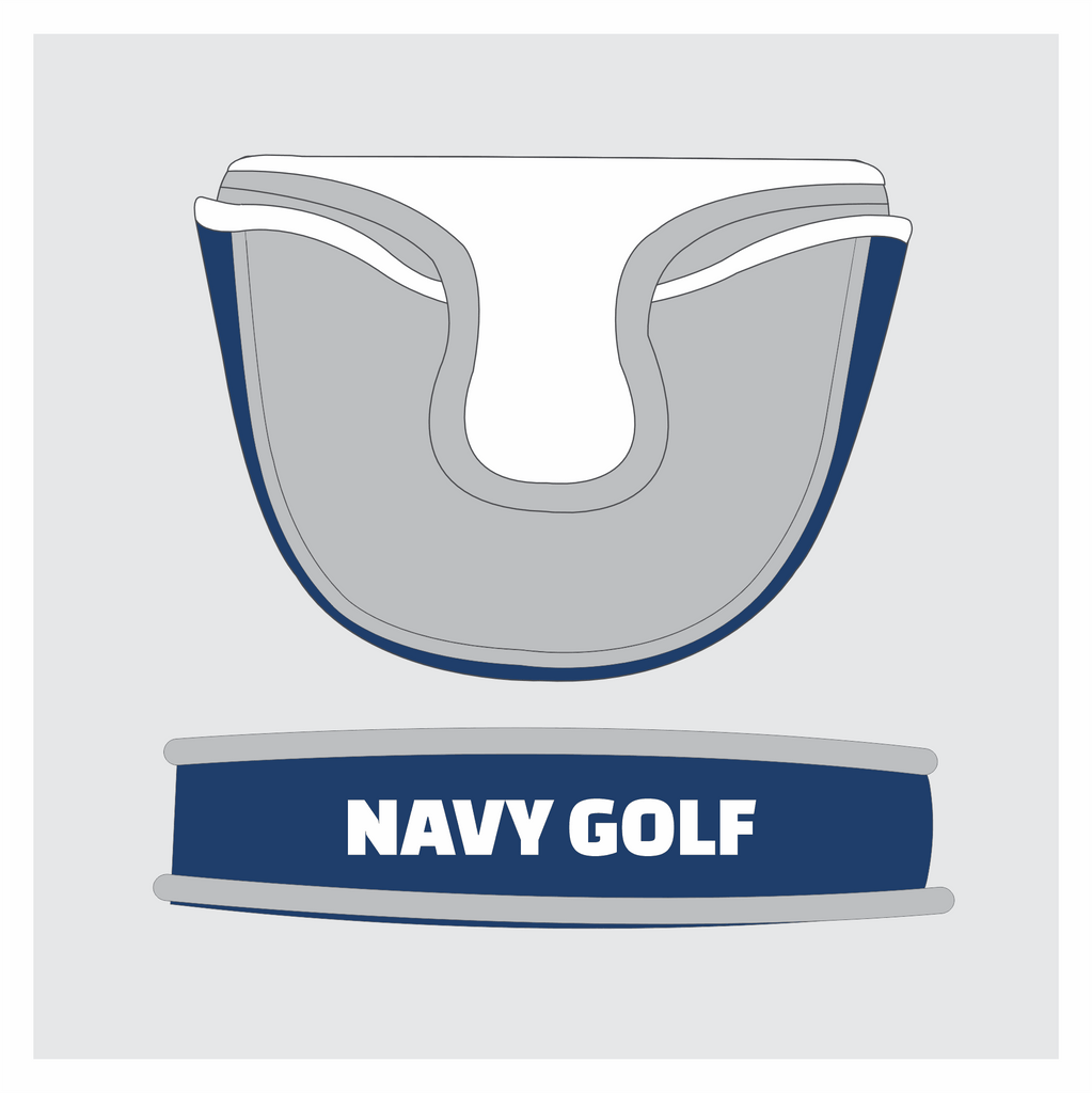 Nth QLD Navy Golf Team - Custom Mallet Putter Cover - The Back Nine Online