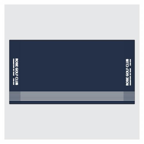 Retro Terry Towelling Towel - Navy / White - The Back Nine Online