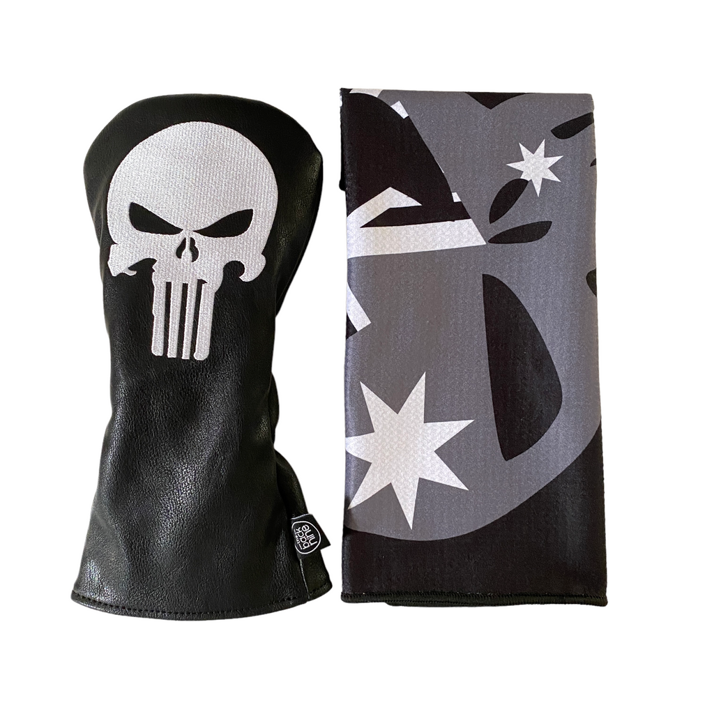 Punisher Flag Driver Cover & Golf Towel - The Back Nine