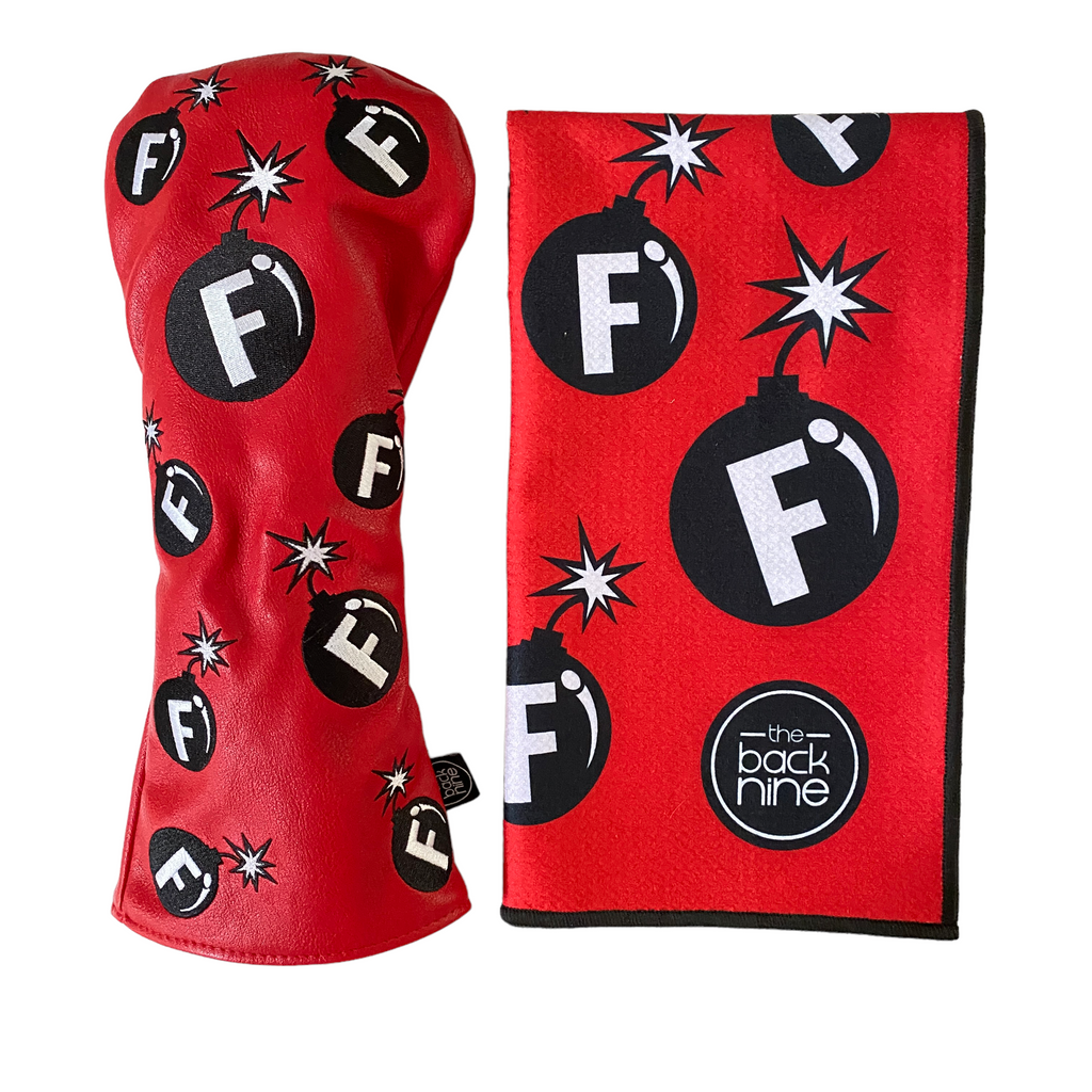 F Bomb Driver Cover & Golf Towel - The Back Nine