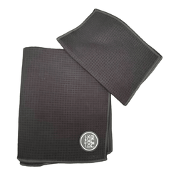 Caddy Tour Towel + Bonus Towel - Black - The Back Nine Online
