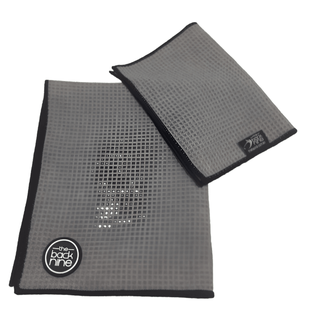 Caddy Tour Towel + Bonus Towel - Charcoal - The Back Nine Online