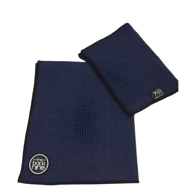 Caddy Tour Towel + Bonus Towel - Navy - The Back Nine Online