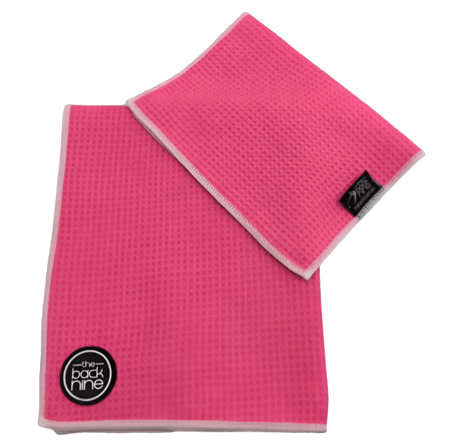 Caddy Tour Towel + Bonus Towel - Pink - The Back Nine Online