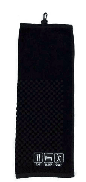 Eat Sleep Golf Premium Waffle Weave 100% Cotton Towel - The Back Nine Online
