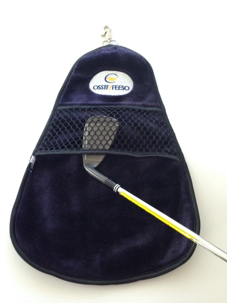 Clean Swing Golf Towel with Mesh Cleaning Pocket - The Back Nine Online