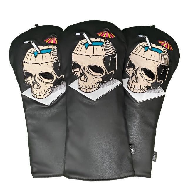 Skull Cocktail Driver Cover - Black - The Back Nine Online