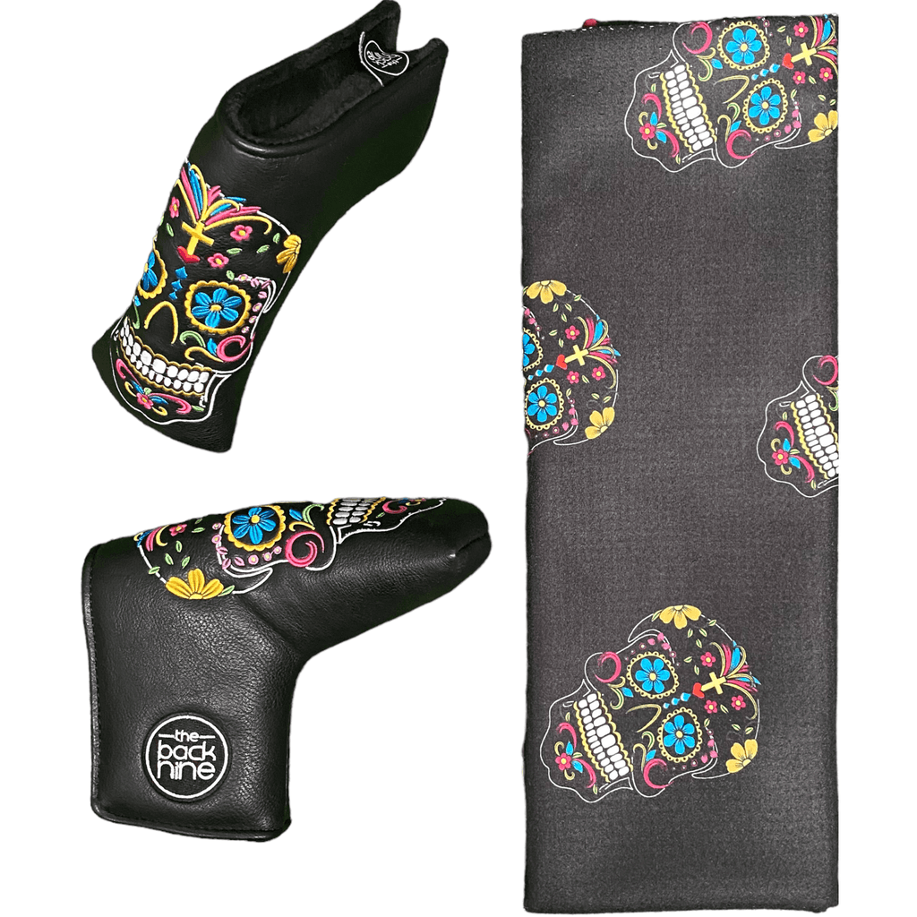 Sugar Skull Putter Cover & Tour Towel Set - The Back Nine Online