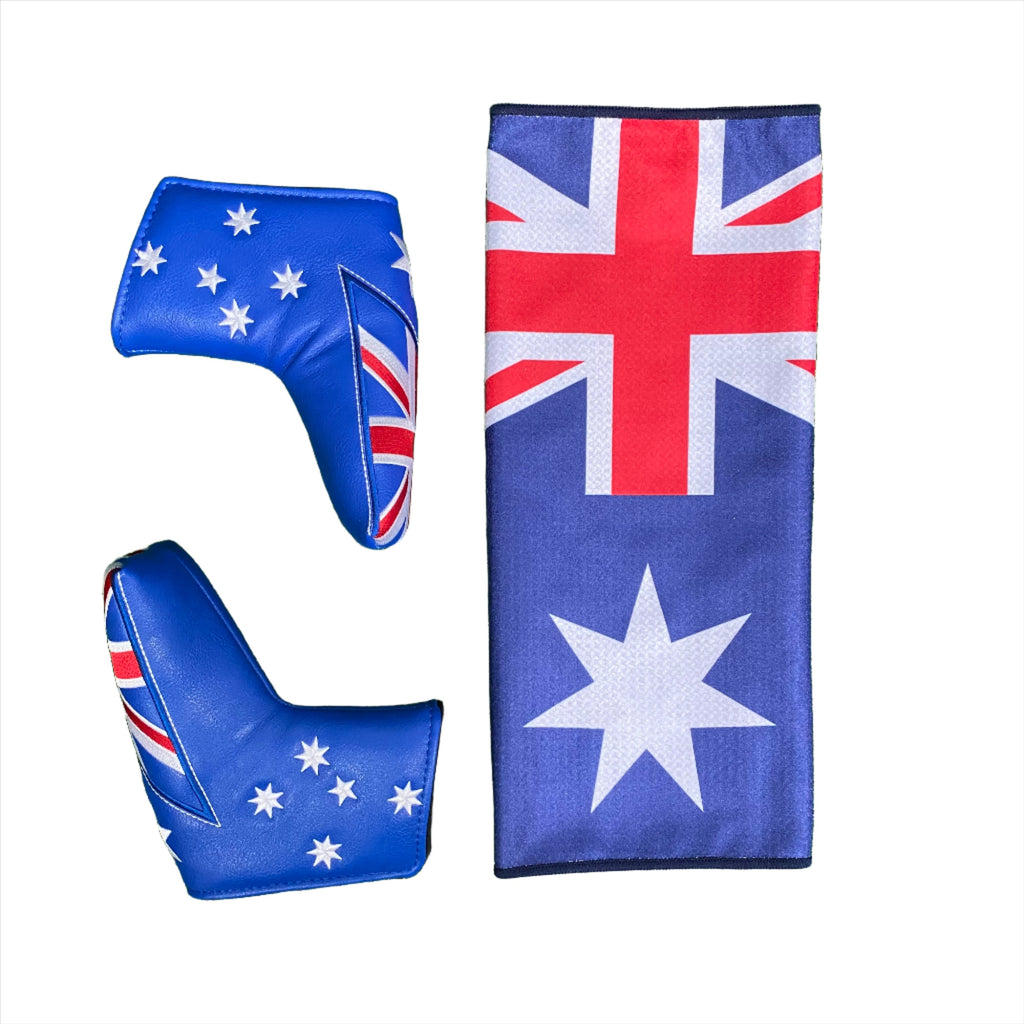 Australia Flag Blade Putter Cover & Cart Golf Towel - The Back Nine